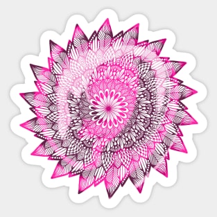 Swirly Pink Digital Mandala Sticker